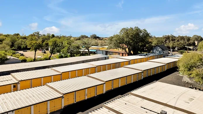 Outdoor storage units, drive up access, wide lanes for drop off. Devon Self Storage - Vance Jackson in San Antonio, TX