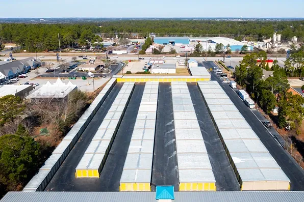 Drone view of Devon Self Storage - Two Notch Road