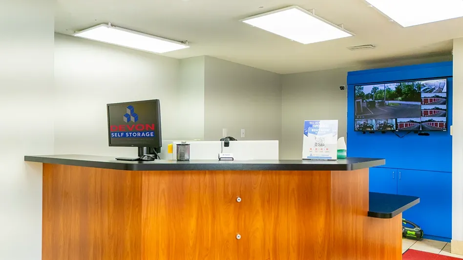 Front office of self storage.