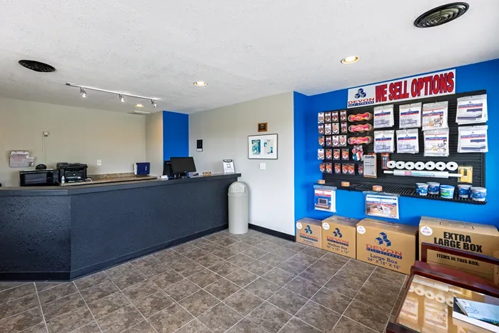 Office area and storage supplies at Storage Units in Urbana, IL