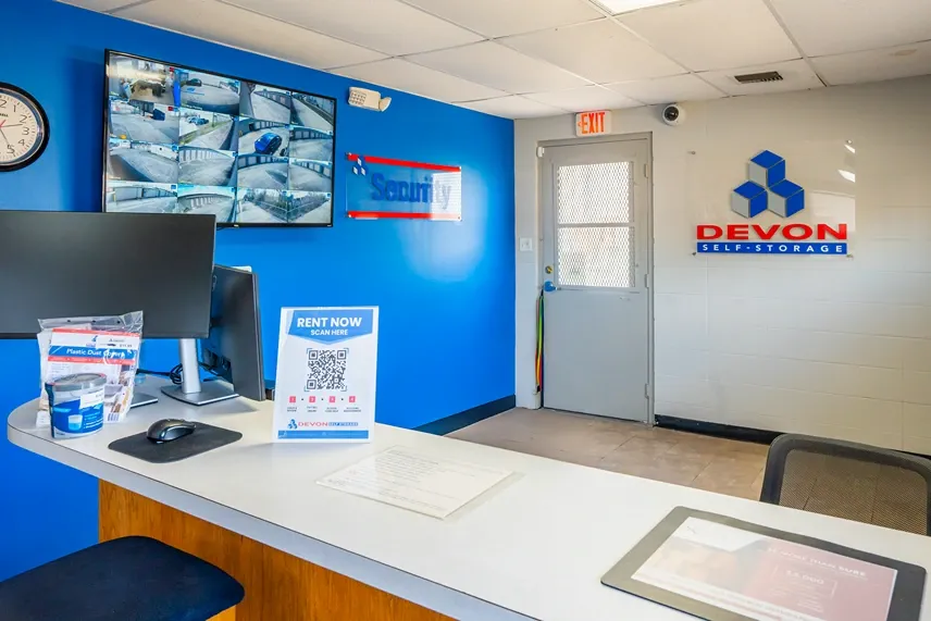 Office with storage supplies