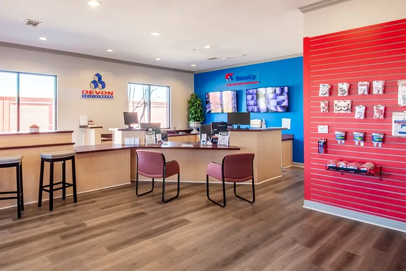 Office area at Devon Self Storage - Fort Worth on Blue Mound