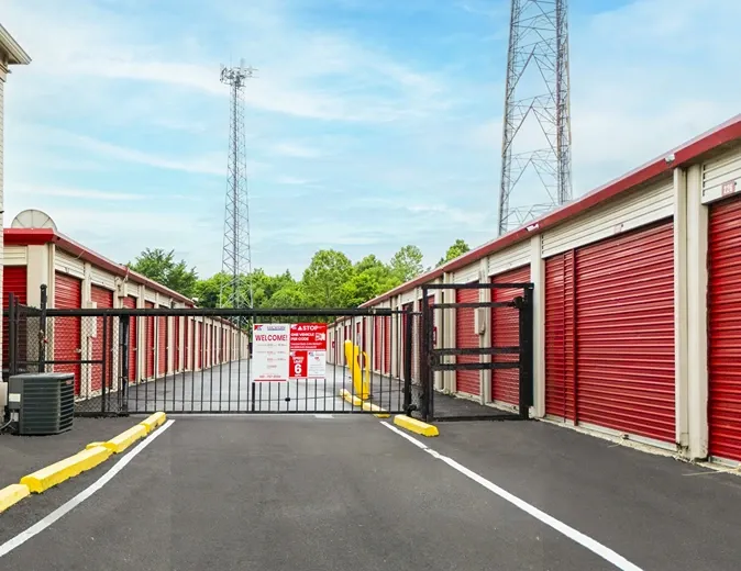 Red self storage at 7777 Moriarty Road Cordova, TN 38018.