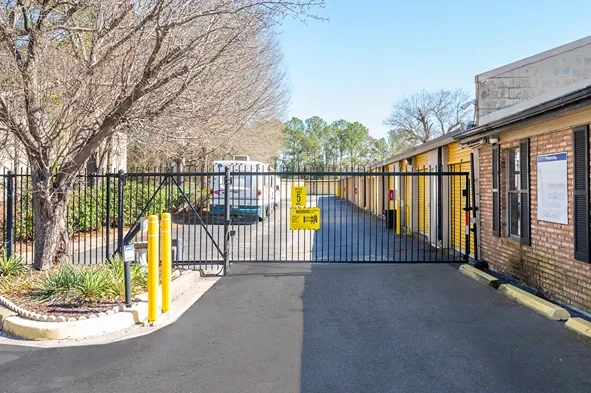 Gated entry to Devon Self Storage - Two Notch Road
