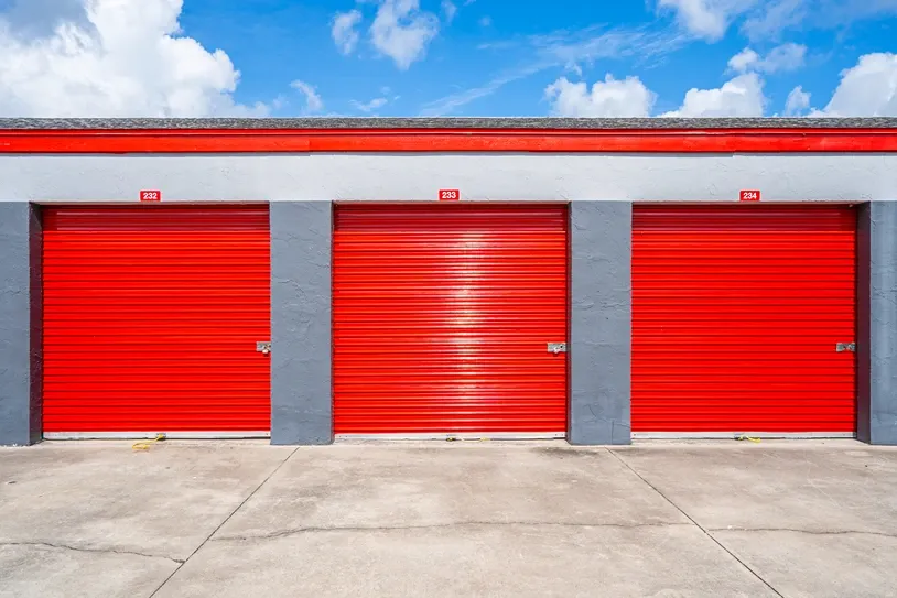 Self Storage units with roll up doors