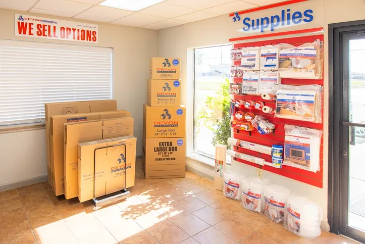 Devon Self Storage in Katy, TX storage merchandise