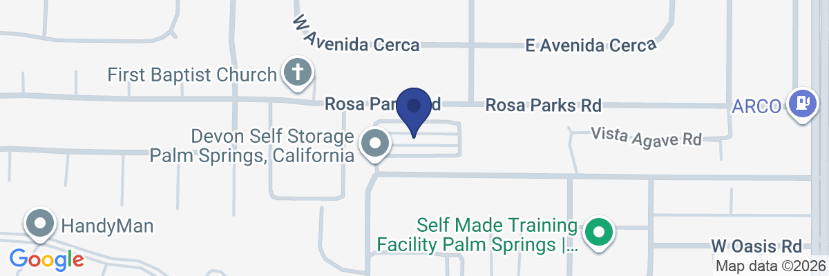 Map showing facility locations