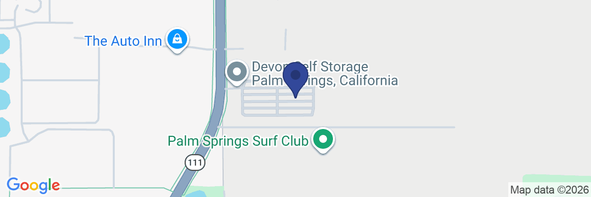 Map showing facility locations