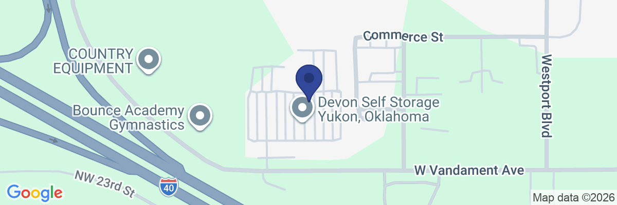 Map showing facility locations