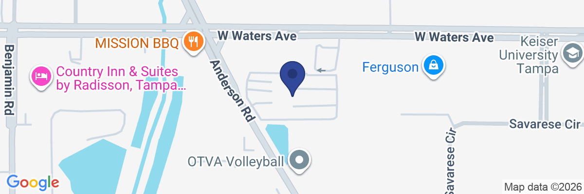Map showing facility locations