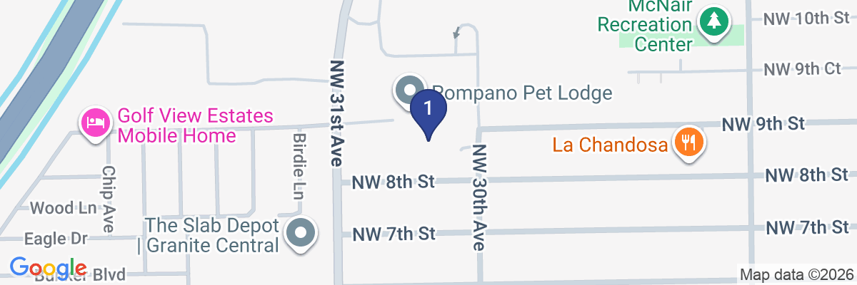 Map showing facility locations