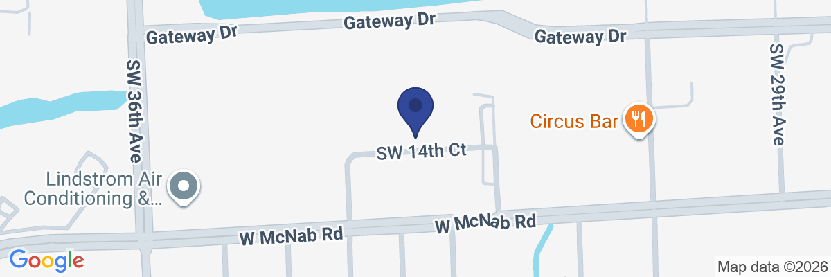 Map showing facility locations