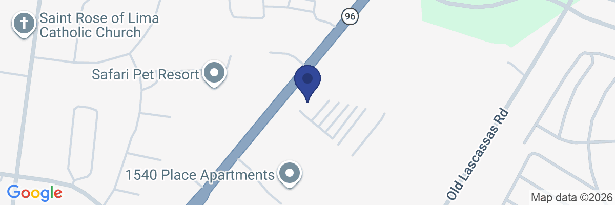 Map showing facility locations