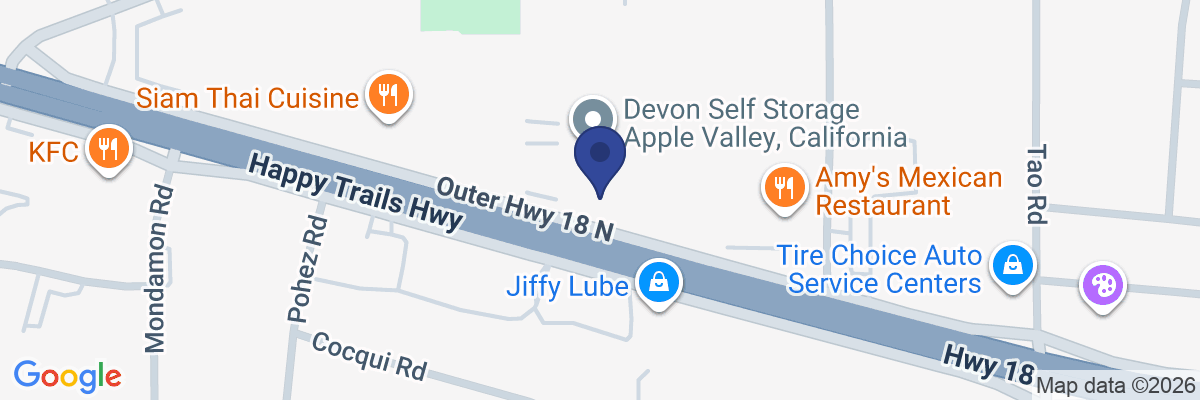Map showing facility locations