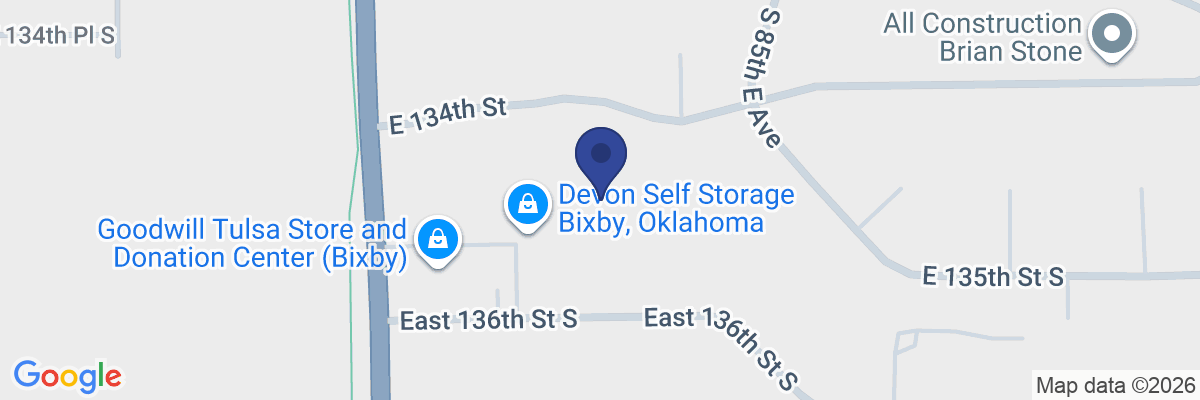 Map showing facility locations
