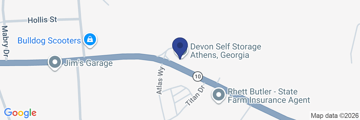 Map showing facility locations