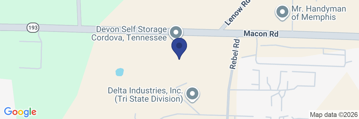 Map showing facility locations