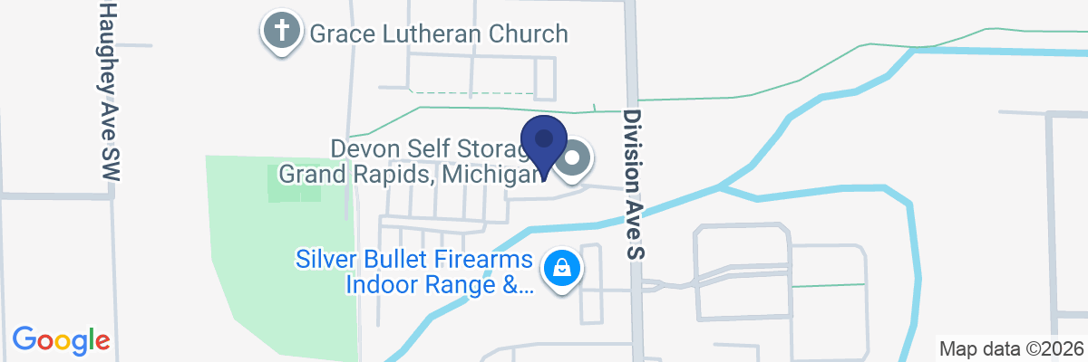 Map showing facility locations
