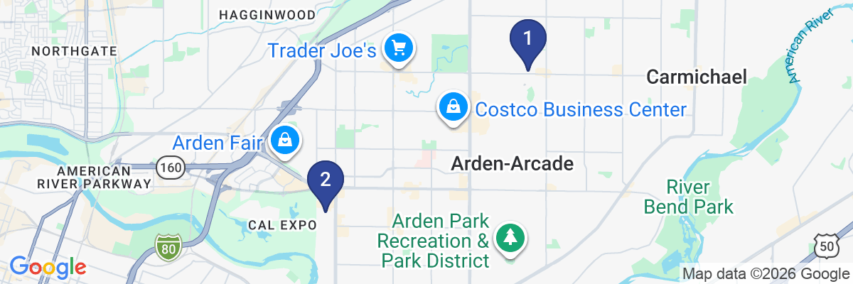 Map showing facility locations