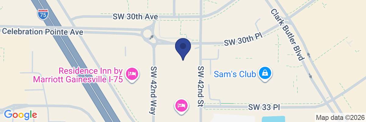Map showing facility locations