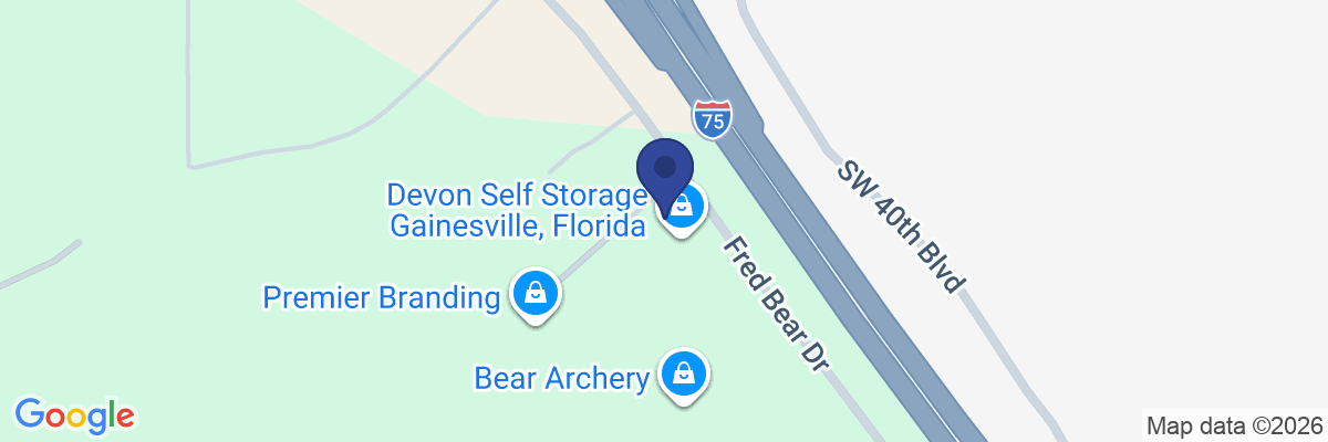 Map showing facility locations