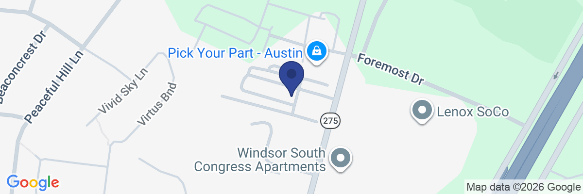 Map showing facility locations