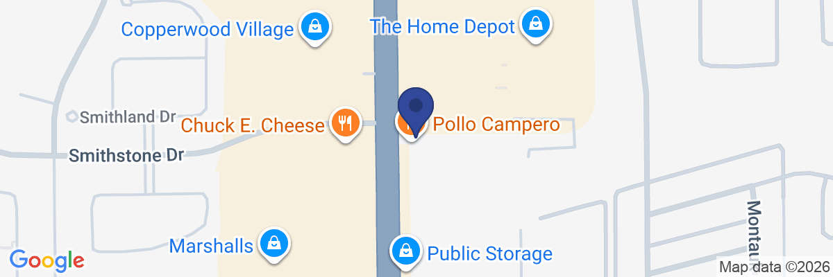 Map showing facility locations