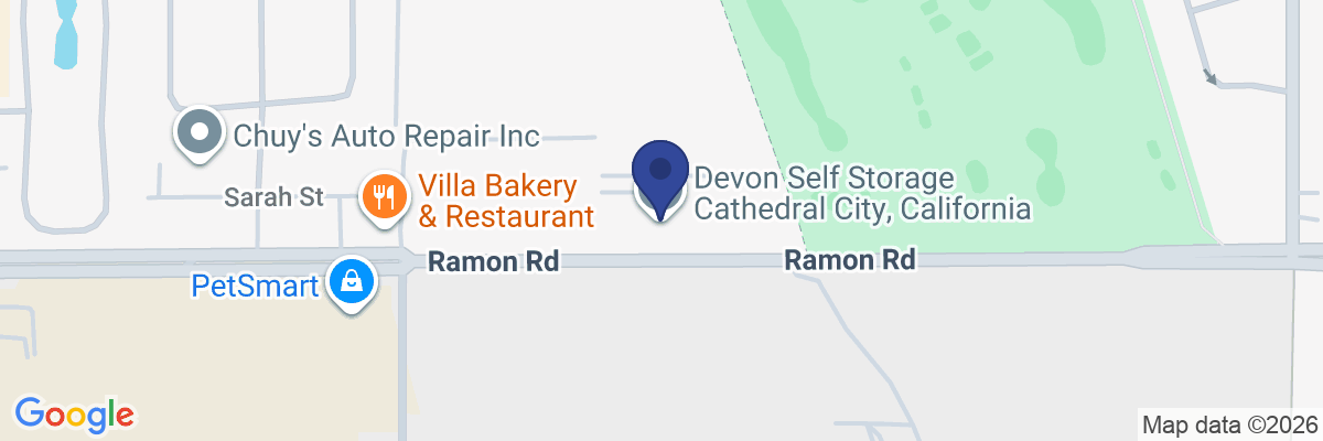 Map showing facility locations