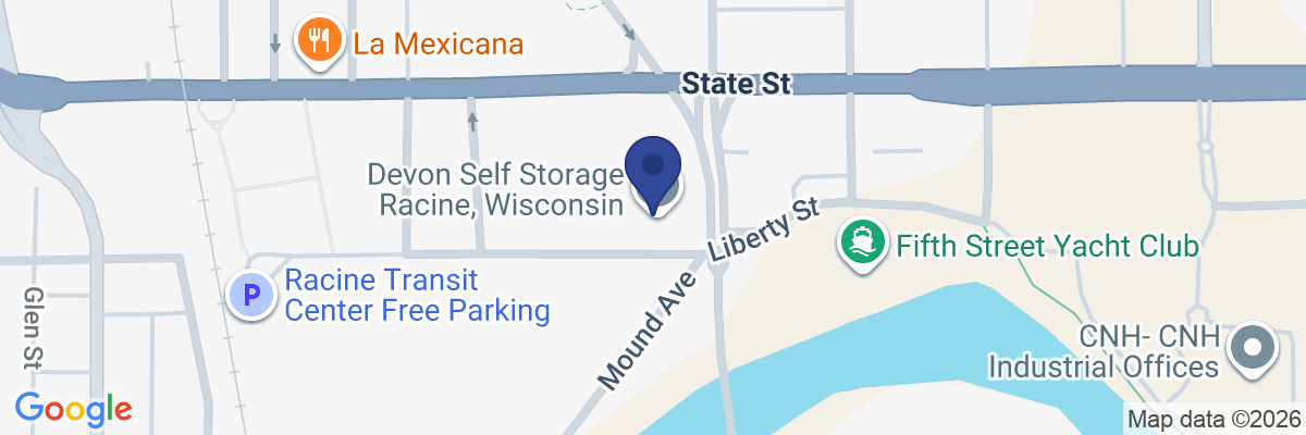 Map showing facility locations