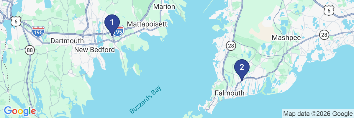 Map showing facility locations