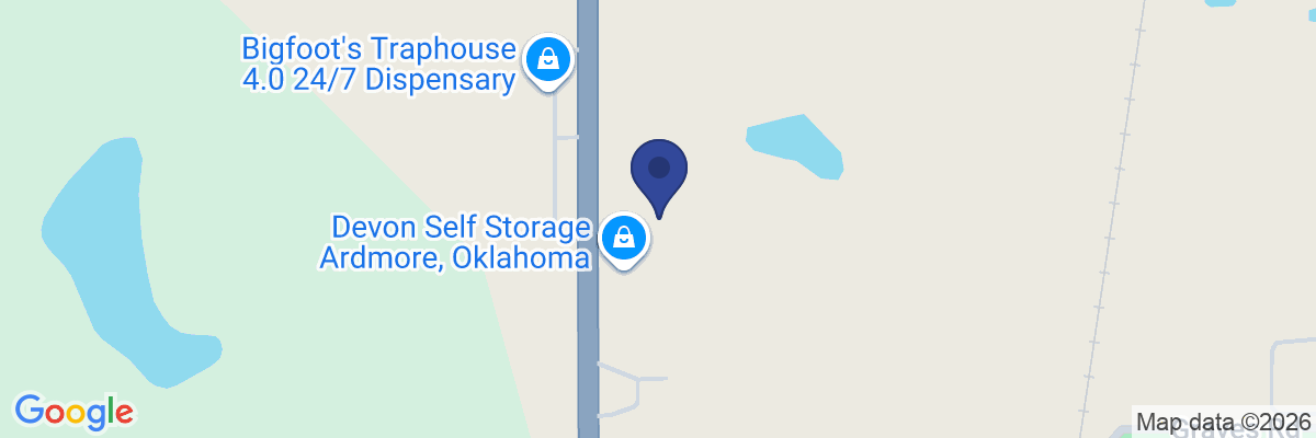 Map showing facility locations