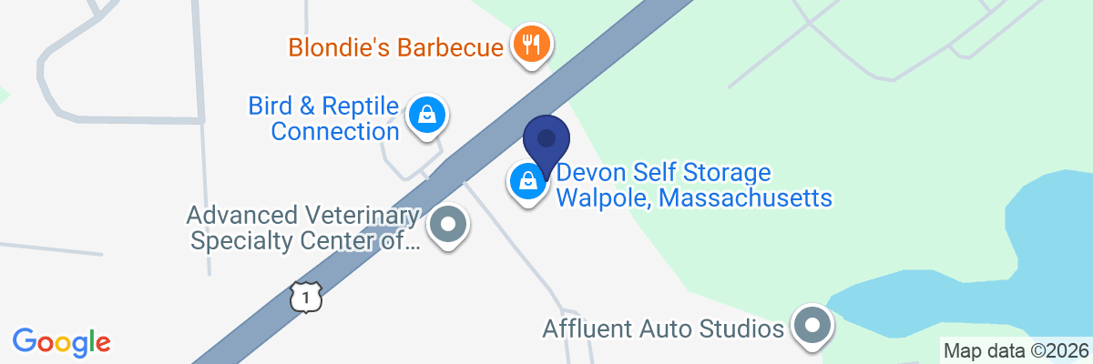 Map showing facility locations