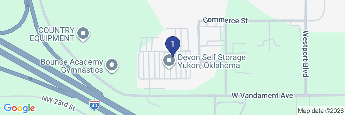 Map showing facility locations