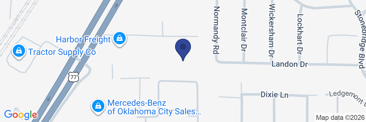 Map showing facility locations