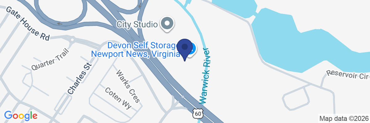 Map showing facility locations
