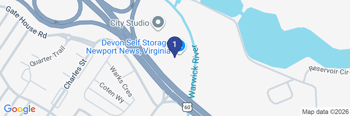 Map showing facility locations