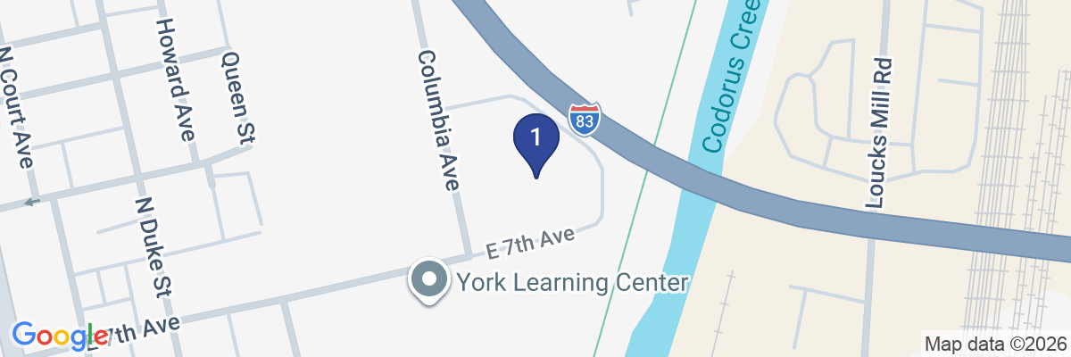 Map showing facility locations