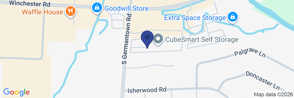 Map showing facility locations