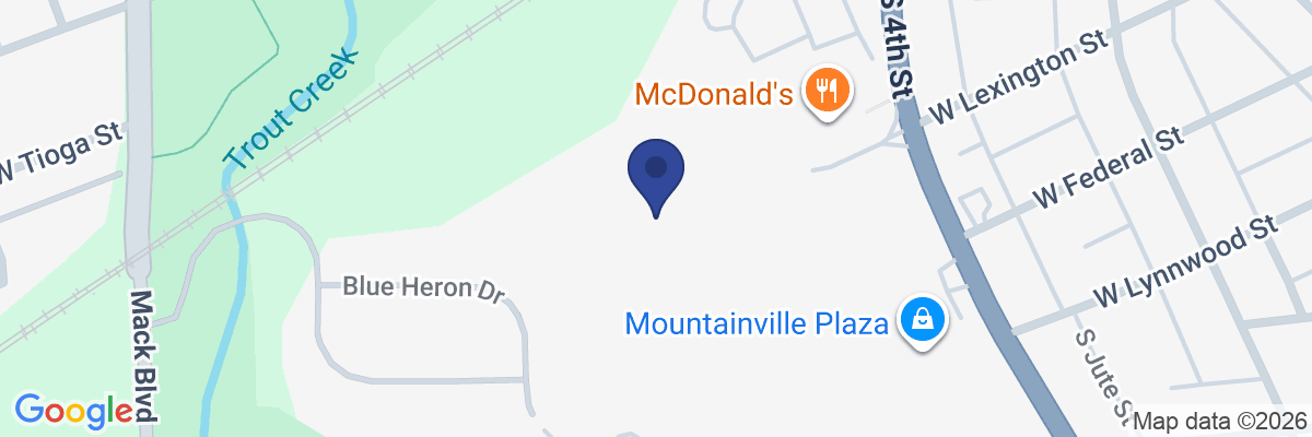 Map showing facility locations