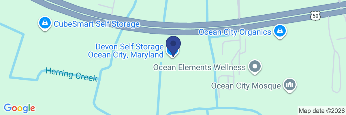 Map showing facility locations