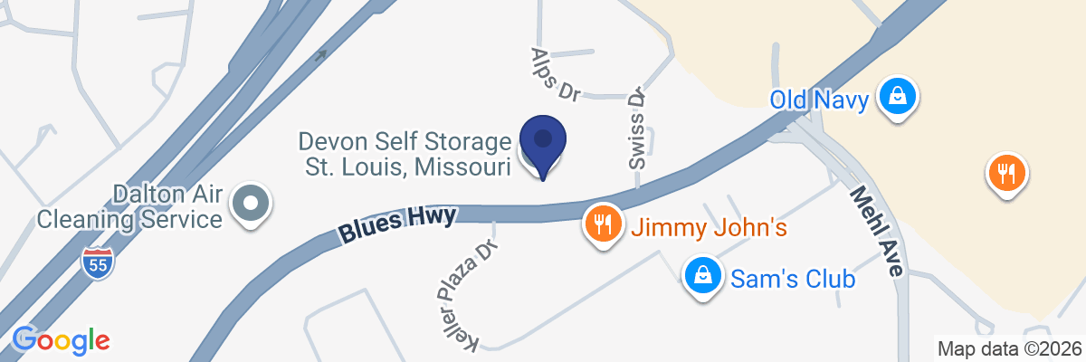 Map showing facility locations