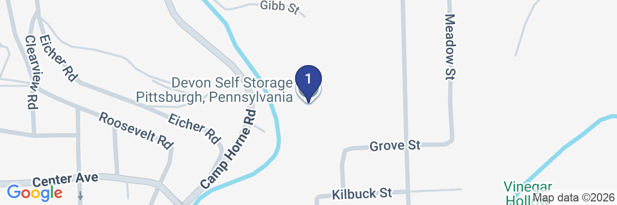 Map showing facility locations
