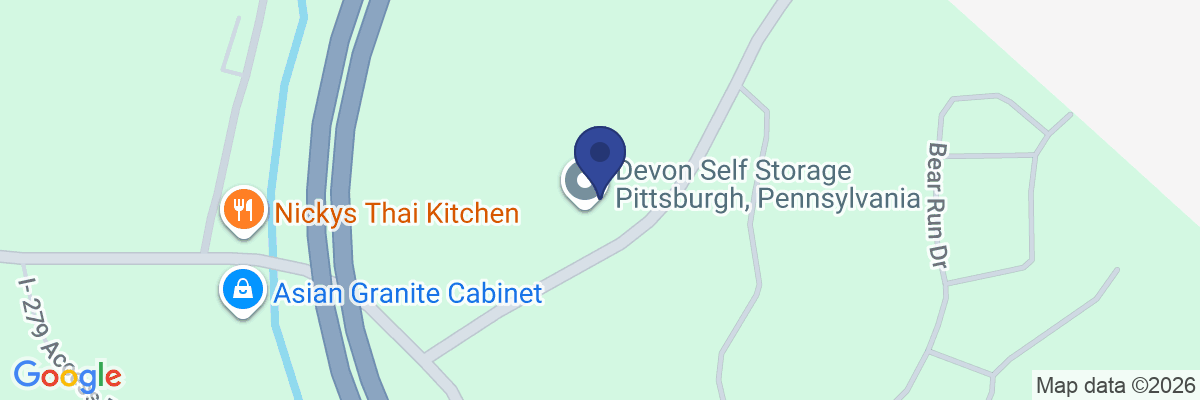 Map showing facility locations