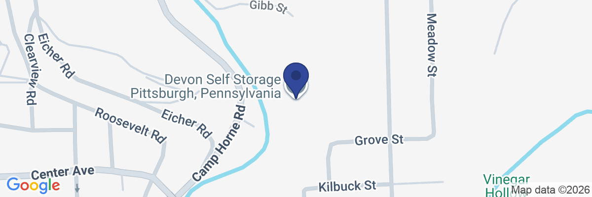 Map showing facility locations