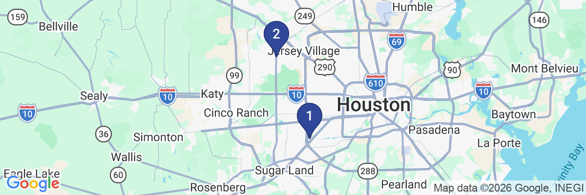 Map showing facility locations