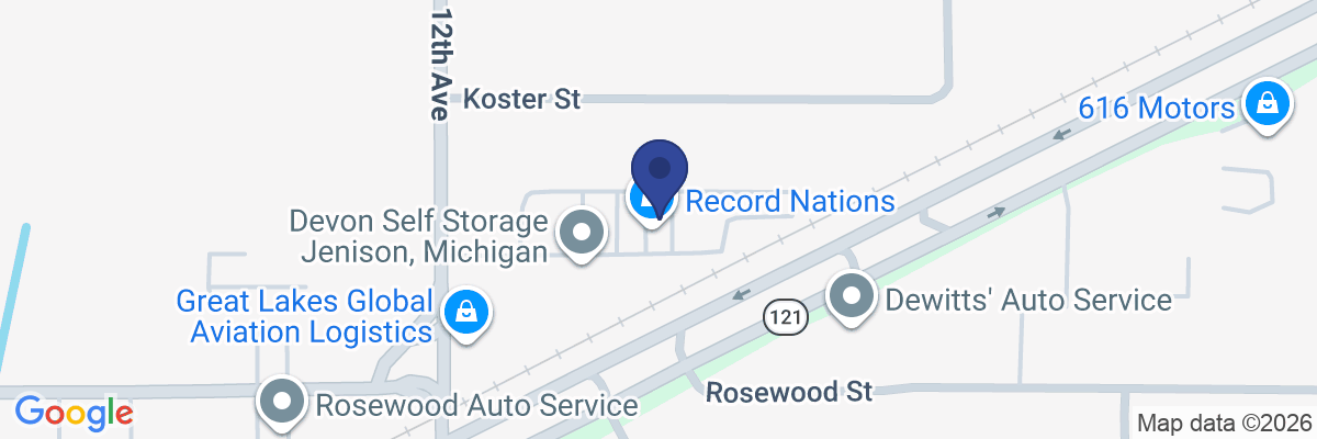 Map showing facility locations