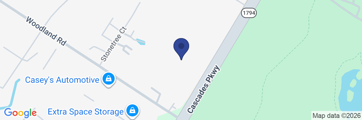Map showing facility locations