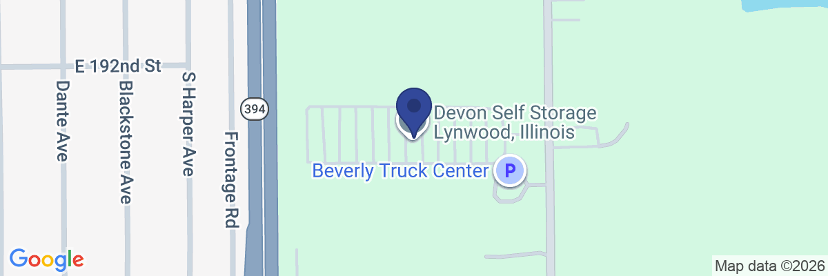 Map showing facility locations