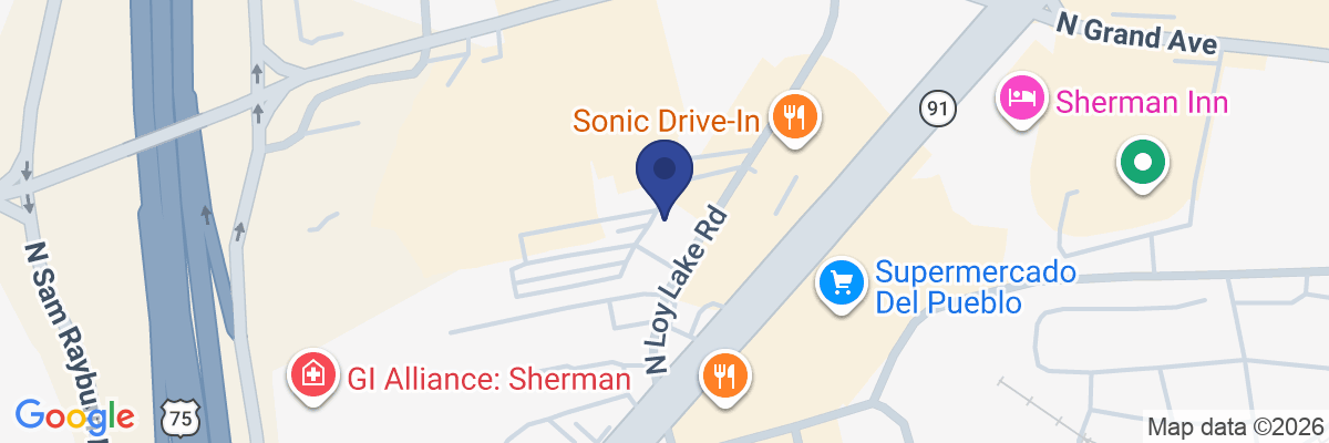 Map showing facility locations