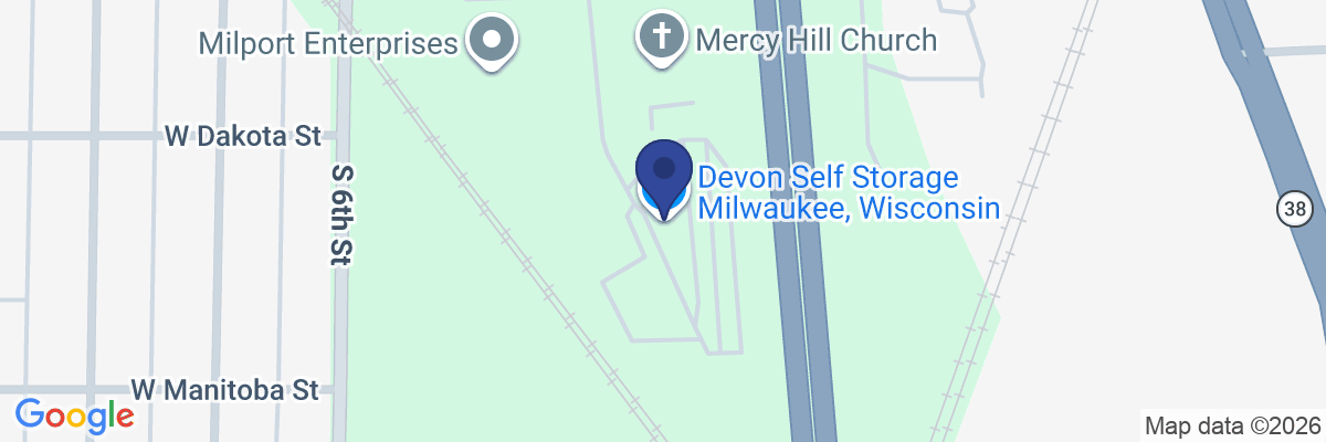 Map showing facility locations
